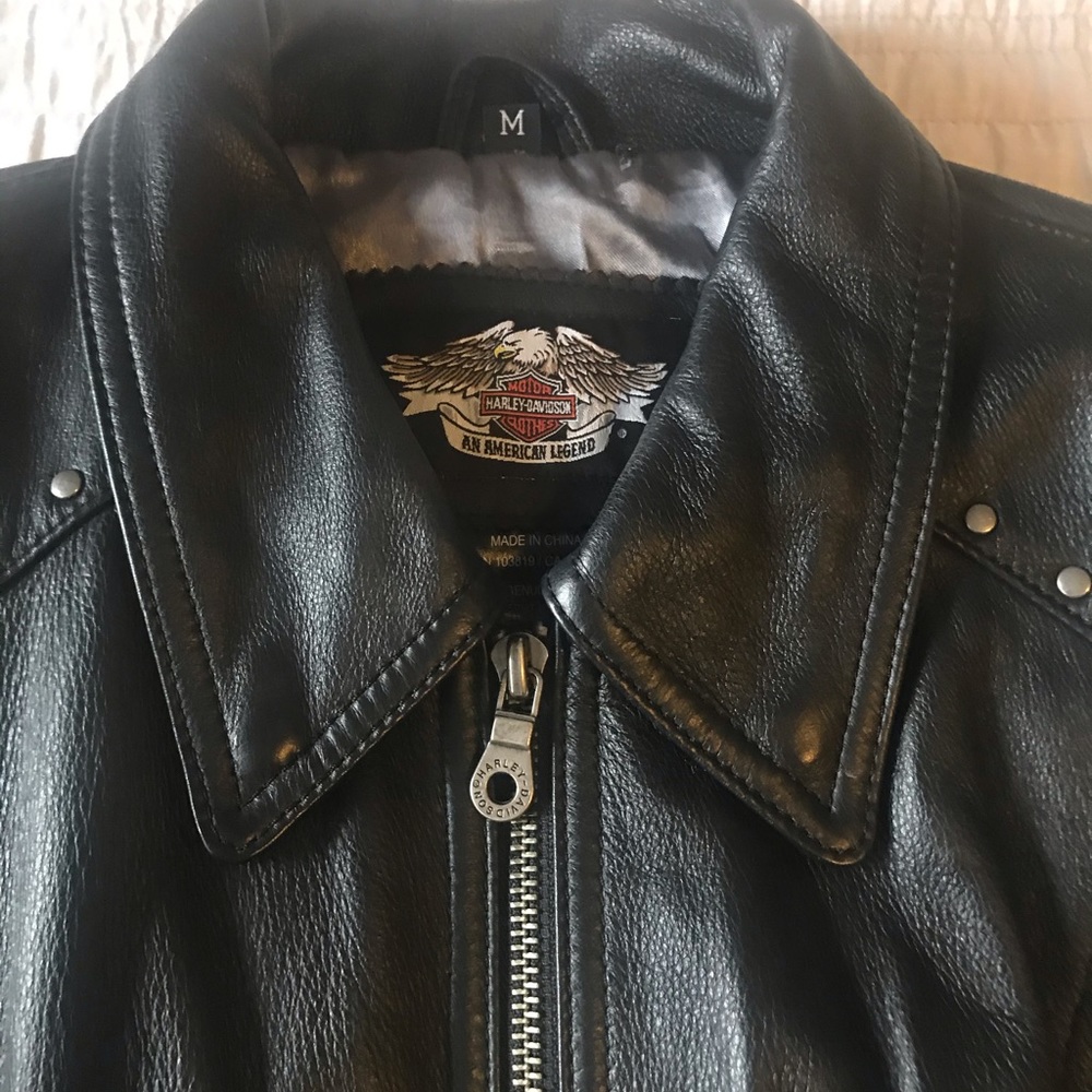 Harley Davidson Leather Riding Jacket - Picture 6 of 11
